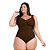 Maio Body Acinturado Plus Size Modela Cintura Liso Casual - Imagem 13