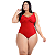 Maio Body Acinturado Plus Size Modela Cintura Liso Casual - Imagem 1