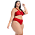 Biquini Cós Alto Sustentação Plus Size Alças Largas Decote - Imagem 3