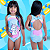 Maiô Infantil Estampa Localizada Meninas Body Proteção UV - Imagem 3