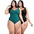 2 Body Maiô Acinturado Plus Size Modela Cintura Liso Casual - Imagem 3
