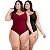 2 Body Maiô Acinturado Plus Size Modela Cintura Liso Casual - Imagem 9