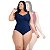 2 Body Maiô Acinturado Plus Size Modela Cintura Liso Casual - Imagem 10