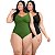2 Body Maiô Acinturado Plus Size Modela Cintura Liso Casual - Imagem 6