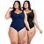 2 Body Maiô Acinturado Plus Size Modela Cintura Liso Casual - Imagem 1