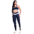 Conjunto Fitness Feminino Top Nadador Bojo Removível Alças - Imagem 1
