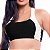 Conjunto Feminino Academia Fitness Recorte Bicolor Com Bojo - Imagem 17