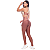 Conjunto Feminino Academia Fitness Recorte Bicolor Com Bojo - Imagem 2