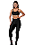 Conjunto de Academia Fitness Feminino Top Calça Lisa Treino - Imagem 1