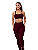 Conjunto Esportivo Feminino Calça Lisa Com Top Alças Finas - Imagem 3