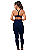 Conjunto Esportivo Feminino Calça Lisa Com Top Alças Finas - Imagem 9