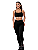 Conjunto Esportivo Feminino Calça Lisa Com Top Alças Finas - Imagem 1