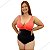 Maiô, Body Feminino Plus Bicolor Chapa Barriga Com Bojo Neon - Imagem 4