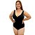 Maio Plus Size Transpassado Estampado Feminino Decote Costas - Imagem 8
