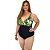 Maio Plus Size Transpassado Estampado Feminino Decote Costas - Imagem 6