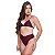 Bikini Top Alça Fina Com Bojo Fio Dental Feminina Cós Alto - Imagem 1