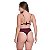 Bikini Top Alça Fina Com Bojo Fio Dental Feminina Cós Alto - Imagem 2
