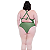 Maiô Plus Size Feminino Com Bojo Amarração nas Costas - Imagem 2