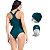 Kit Maiô Feminino Moda Praia Natação Poliamida Premium Liso - Imagem 5