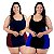 Kit 2 Maiôs Plus Size Natação Feminino Hidroginástica Poliamida - Imagem 1