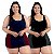 Kit 2 Maiôs Plus Size Natação Feminino Hidroginástica Poliamida - Imagem 8