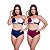 Biquínis Feminino Kit 2 Peças Bicolor Chapa Barriga Cós Alto Modelador - Imagem 2