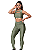 Conjunto Fitness Feminino Texturizado Recorte Frontal Alta Compressão Luxo - Imagem 5