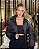 Jaqueta Puffer Biker Preta Mamo - Imagem 1