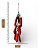 Decoração Cacho De Pimenta Artesanal Fieira Penca Madeira Vermelho Penca Pimenta - Imagem 3