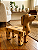 Banco Banquinho Cachorro Caramelo Resistente Decorativo Moderno Mesinha - Imagem 1