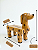 Banco Banquinho Cachorro Caramelo Resistente Decorativo Moderno Mesinha - Imagem 3