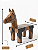 Banco De Cavalo Puff Animais Decorativo Assento Madeira Mesinha Infantil - Imagem 3