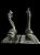 Peixe mitológico - escultura em bronze - 26x14cm (fora a base) - Imagem 10