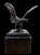 George Barney - Imponente e antiga Escultura em bronze representando uma Águia, base feita com mármore Belga. 30x25x13cm (medidas totais) g1 - Imagem 2