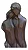 Semiramis Rosa Bronze, Casal, Medindo 27x11x09cm Com Base B8 - Imagem 3
