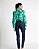 Blusa Lança Perfume Verde e Azul Estampada Manga Longa - Imagem 2