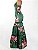 Vestido Agilitá Longo Verde Flores Alça - Imagem 11
