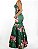 Vestido Agilitá Longo Verde Flores Alça - Imagem 9