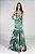 Vestido Agilitá Longo Verde Flores Alça - Imagem 4