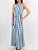 Vestido Longo Osklen Listrado Azul e Branco - Imagem 4