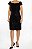 Vestido Midi Ralph Lauren Ombro a Ombro Preto Paetês - Imagem 1