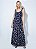 Vestido Longo Le Lis Blanc Azul Marinho Estampa Siri e Conchas - Imagem 1