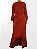 Vestido Longo Mixed Manga Longa Terracota - Imagem 2