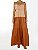 Vestido Longo Andrea Marques Bicolor Terracota e Rosé - Imagem 2