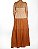 Vestido Longo Andrea Marques Bicolor Terracota e Rosé - Imagem 4