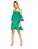 Vestido Animale Curto Verde Seda - Imagem 1