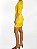 Vestido Curto Ateen Envelope Amarelo Mangas 3/4 - Imagem 2