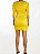 Vestido Curto Ateen Envelope Amarelo Mangas 3/4 - Imagem 3