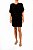Vestido Curto Le Lis Blanc Preto Veludo e Renda - Imagem 1