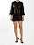 Conjunto Zara Short + Blusa Preto Couro Sintético - Imagem 1